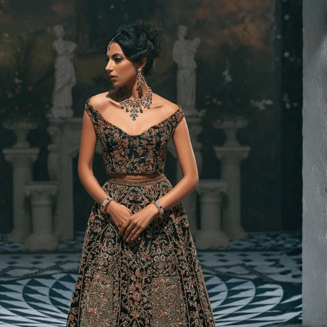 Elizabeth | Lehnga Cholli - Heavy Embroidery