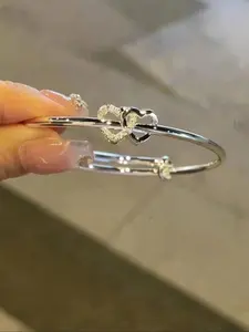 Hollow Out Heart Design Rhinestone Decorated Expanding Bracelet, Elegant Adjustable Bracelet, Fashion Jewelry for Party, Daily Clothing Decor, Trendy All-match & Exquisite Jewelry for Birthday Gift, Heart Shaped Bracelet