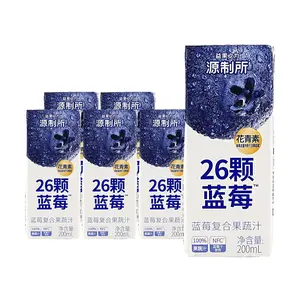 Blueberry Juice Blend 6-Pack, 200ml Each - Rich in Anthocyanins, 0 Added Sugar, 6 Nutrient-Rich Fruits & Vegetables