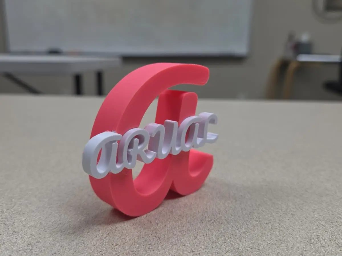 Personalized 3D Printed Name Sign, Custom Initial Name Decor, Nursery Shelf Wall Art