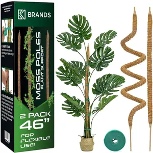 46” Moss Pole (2-Pack) – Sturdy Plant Support for Monstera & Climbing Plants | Easy-to-Use Coco Coir Stakes