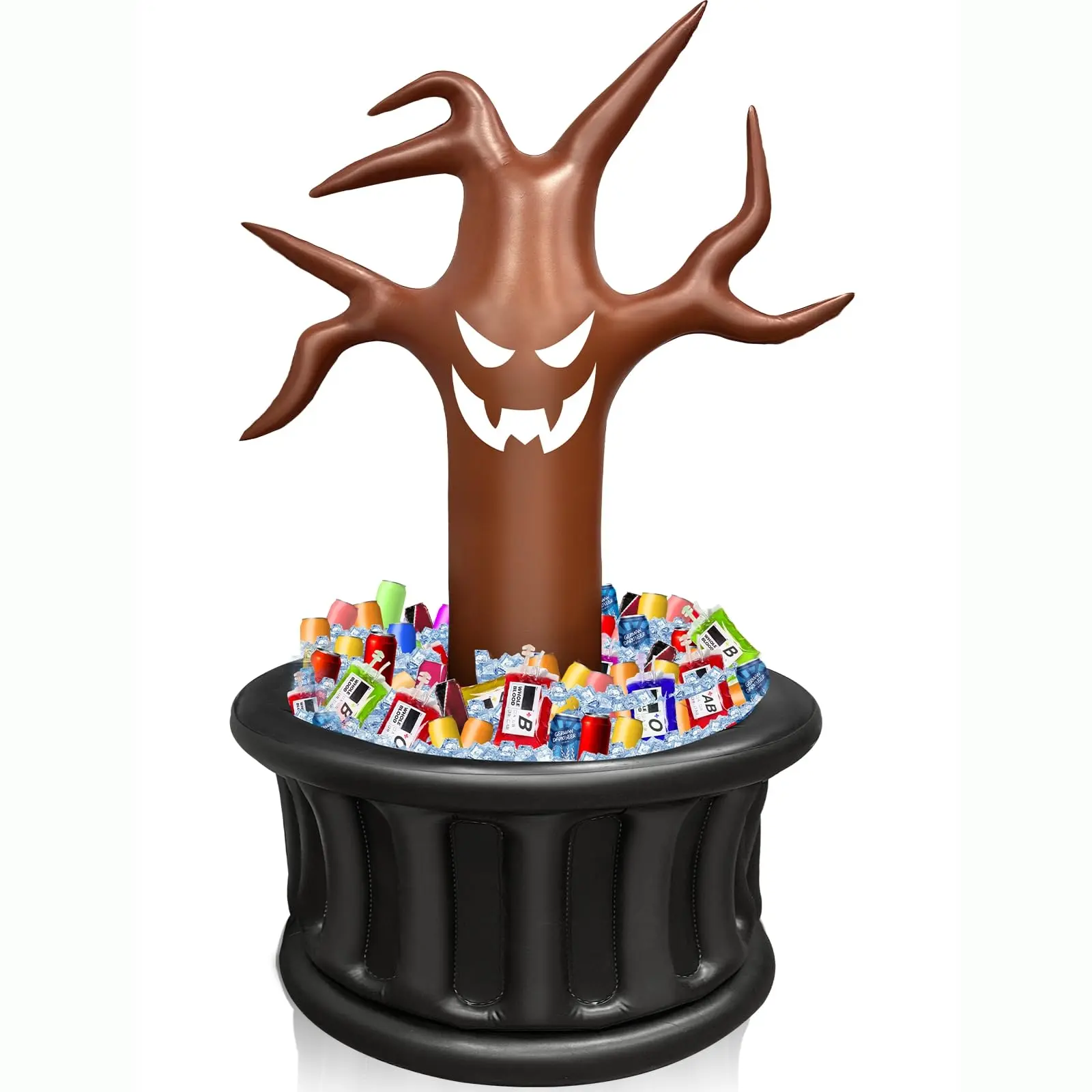 5 Ft Halloween Inflatable Dead Tree Drink Cooler 100+ Cans Large Capacity | Halloween Party Decoration Party Supplies for Outdoor Indoor Home Halloween Theme Parties Events