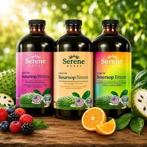 Serene Herbs Soursop Bitters Liquid, Mixed Berries & Black Seed – Organic Guanabana Herbs for Digestive Support and Immune System Boost – Vegan, Non-GMO (16 oz bottle)
