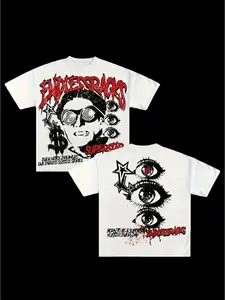 Breathable Cotton Men's T-Shirt - Y2K-Inspired, Soft & Comfortable - Vibrant Graphic Print Casual Summer Streetwear