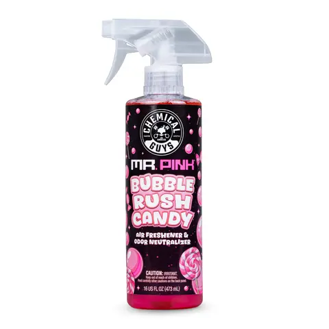 Chemical Guys Mr. Pink Bubble Rush Candy Spray Air Freshener & Odor Neutralizer for Car - Sweet Candy Scent Inspired by the Mr. Pink Car Wash Soap - Freshens & Eliminates Odors in Cars, Trucks, SUVs, Home & Office