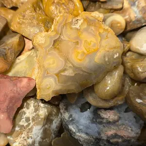 Crowley Agates Lake Superior Mixed Rough Agate 1 lb Bag for Lapidary Tumbling Cabbing Resin & DIY Crafts Natural Color Variety Polishing Stones