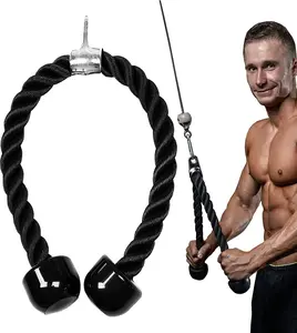 Heavy Duty Nylon Material Tricep Rope Cable Attachment for Professional Gym Fitness Equipment for Push Downs Rope Exercise Machine Attachments