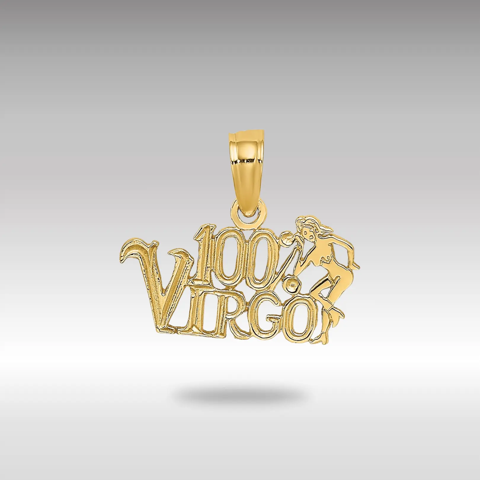 14K Gold 100% VIRGO Small Zodiac Charm - Model D4059