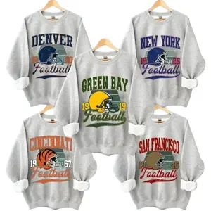 All 32 Teams Vintage Football Fan Sweatshirt Shirt Collection - Ash Grey Edition - Celebrate with Classic Sports Apparel - Show Your Pride for Every Football City Unisex Top