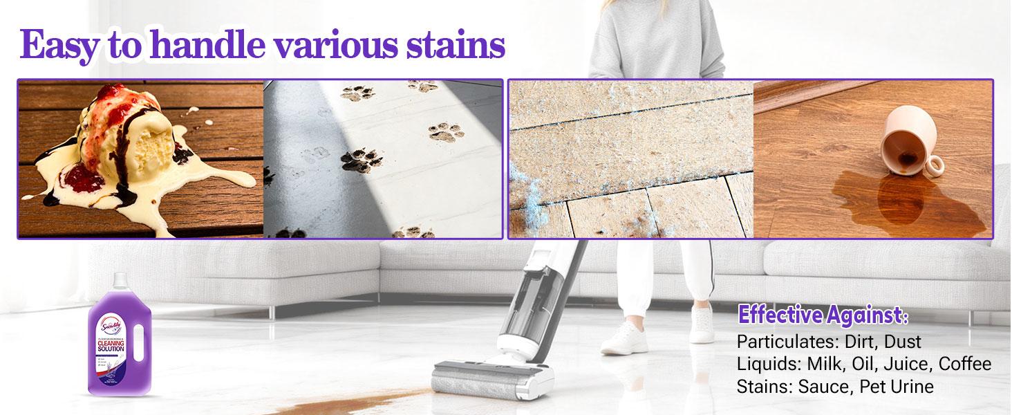 Snowlily Lavender Scented Floor Cleaner Refill, 84.53 fl oz/2.5L Concentrated Low-Foam Cleaning Solution, No Residue, Long-Lasting Fragrance, Versatile for Regular Mops & All Robot Vacuums-Cordless Floor Washers-Mop Vacuums, Home Essential Surface Cleaner