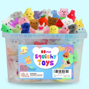 80Pcs Party Favors  Kids 4-8, Kawaii Squishies Mochi Squishy Toy Bulk Fidget Sensory Toys Birthday Gifts  Boys Girls, Easter Basket Stuffers Egg Fillers Treasure Box Classroom Prizes Goodie Bag