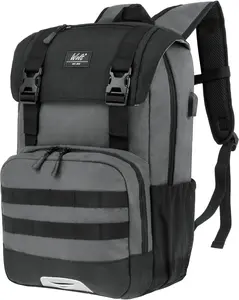 Laptop Backpack with USB Charging Port Fits Up 17 Inch Laptop, College Backpack for Men Women, Computer Business Bookbag, Grey