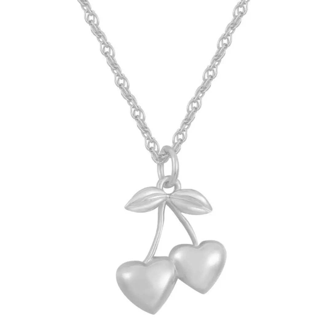 EVRY JEWELS Gold or Silver Plated Women's Hypoallergenic Cherry Bomb Necklace