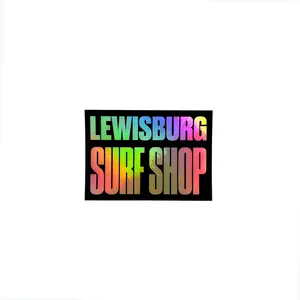 Large Black Holographic Rectangular Sticker