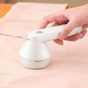 White Portable Rechargeable Fabric Shaver Electric Lint Remover for Pilling Clothes Fuzz Fabric Hairballs and Blankets Home Essentials