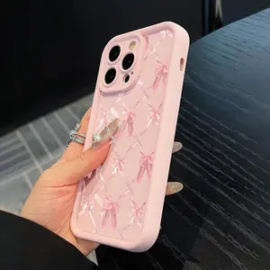 Bow Pattern Phone Case, Cute Phone Cover, Phone Accessories Compatible with iPhone 11 12 13 14 15 Pro Max