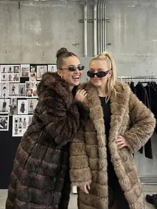 Women's Winter New Faux Fur Coat, Fashionable Daily Wear, Vintage Hooded Loose Long Sleeve Jacket, Ladies Artificial Fur Outerwear