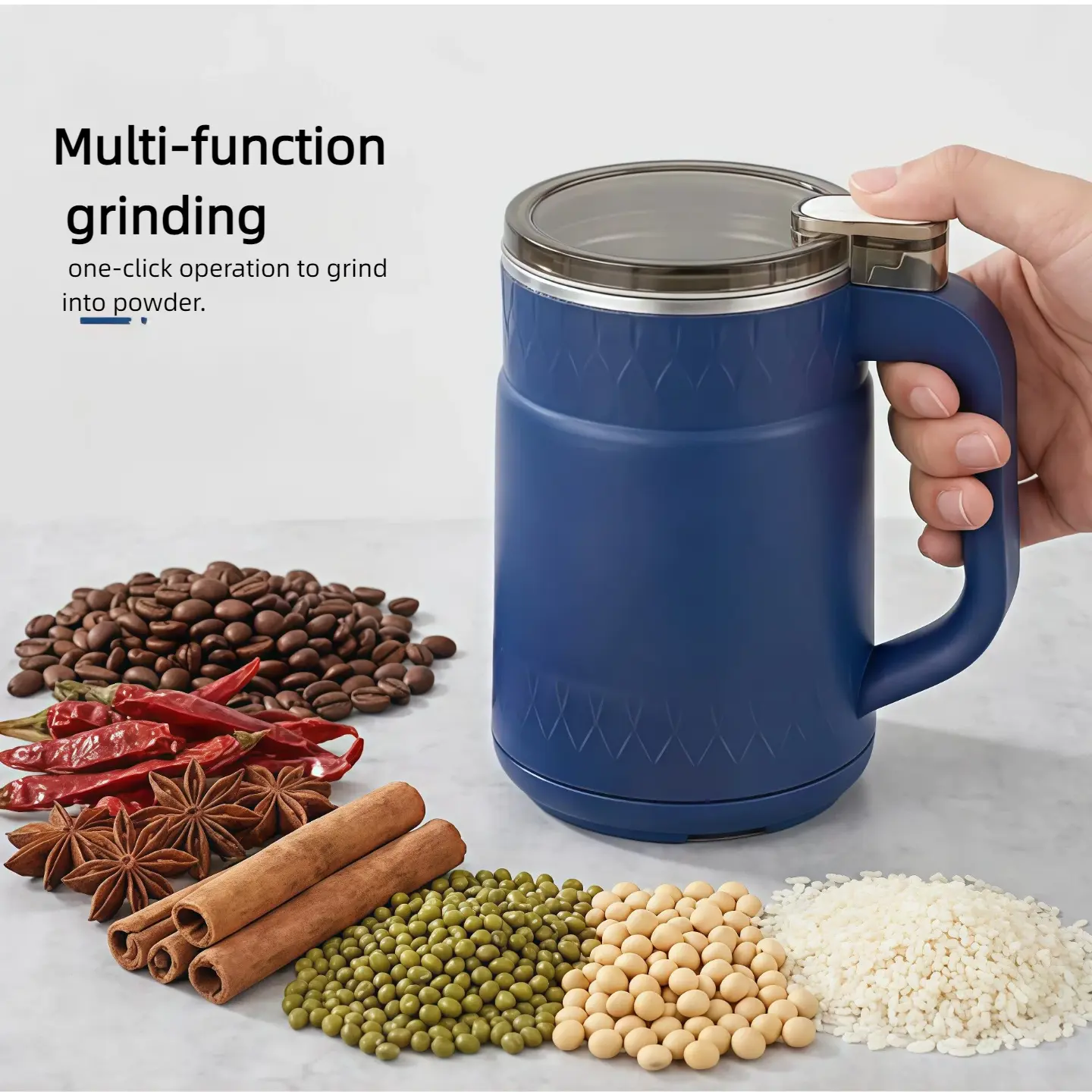Coffee Grinder, Electric Coffee Grinder for Beans, Spices and More, Instant Coffee Beans Grinder for Home Use, Stainless Steel Blades Coffee Mill