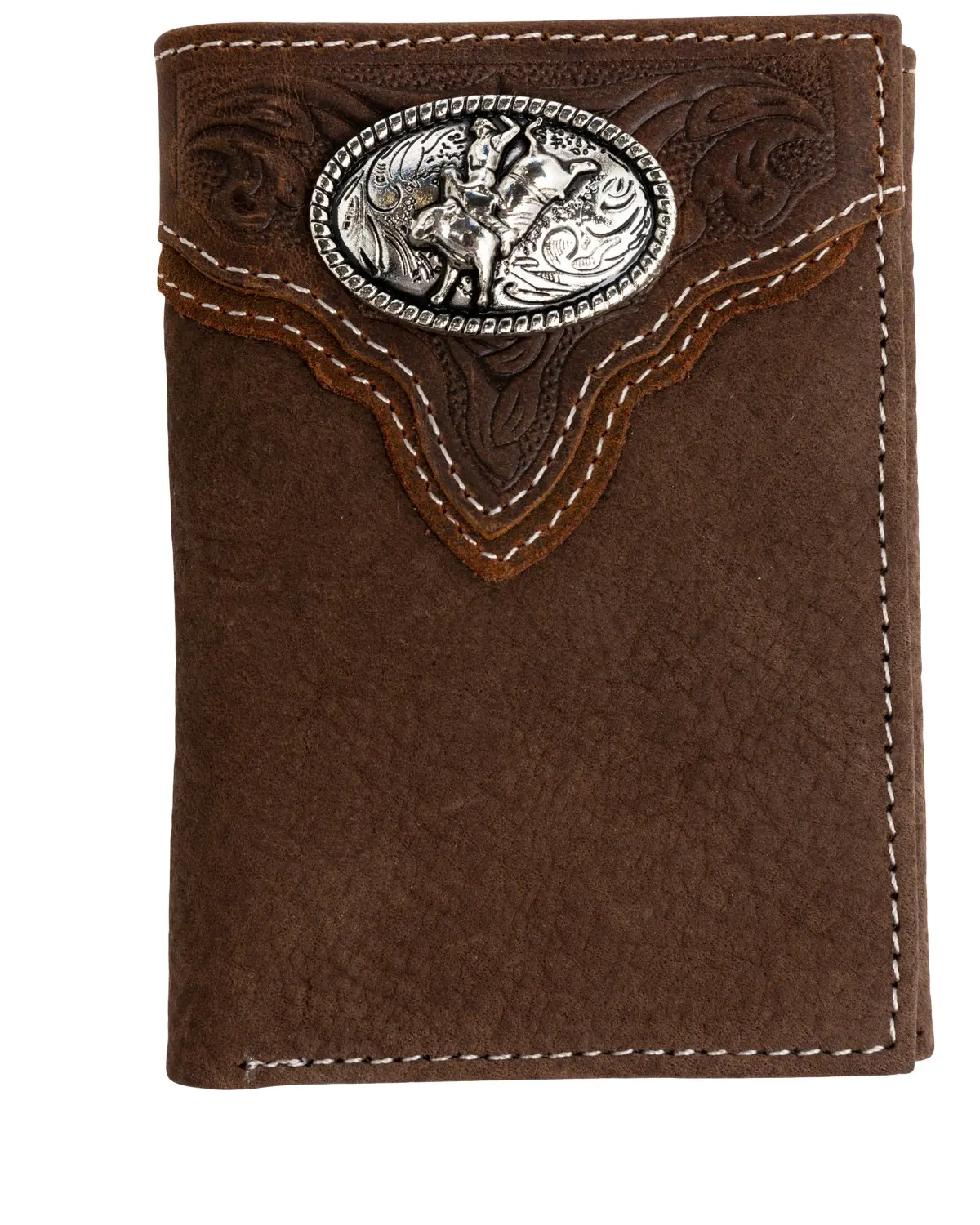 Cody James Men's Men'S Boot Stitch Longhorn Tri-Fold Leather Wallet - Cjaho19wt17