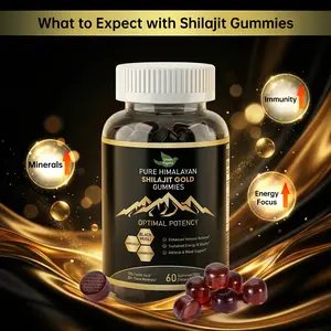 Green Pigeons Shilajit Gummies - Boosts Energy and Stamina - Sports and Fitness - 60 Gummies | 8-IN-1 | With Ashwagandha, Gokshura & other herbs |