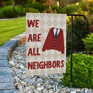 Double-Sided Garden Flag, Inclusivity Diversity We are All Neighbors, Outdoor Banner, House Decoration, Yard Sign, Welcome Sign, Home Decor, La