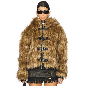 Jaded London Mendoza Faux Fur Jacket in Blonde