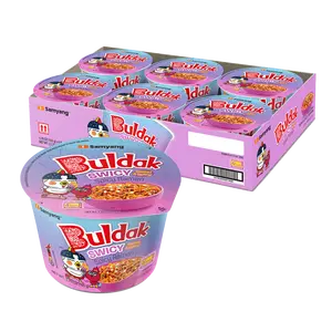 Buldak Pack of 6 Swicy Hot Chicken Spicy Flavor Korean Instant Ramen Noodle Big Bowl Easy Prep Convenient