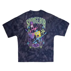SpongeBob Tour Bleach Tie-Dye Graphic Tee