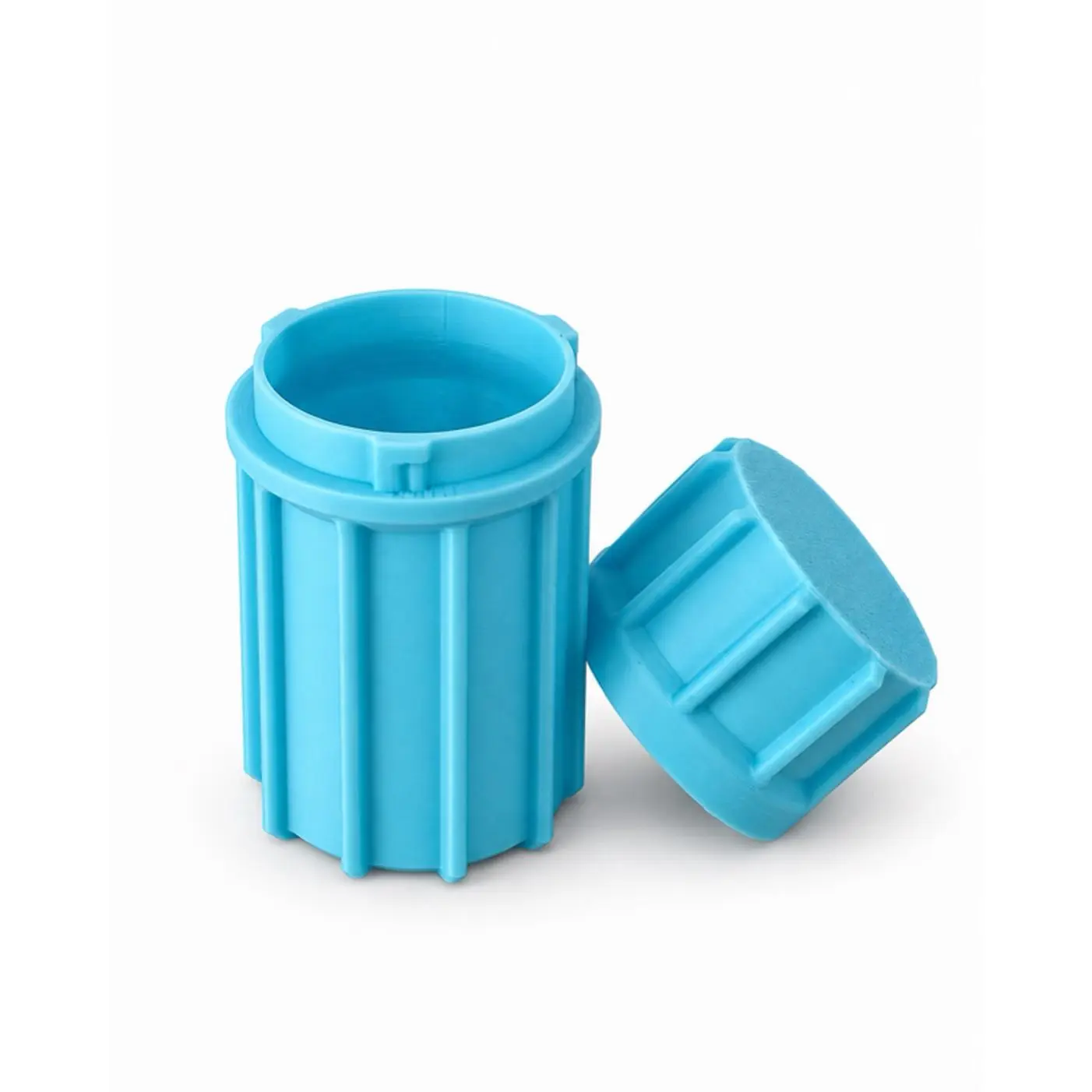 Blue Vial Holder - Durable Plastic Storage Container for Medical Supplies and Lab Use