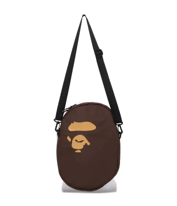Bape Ape Head Big Shoulder Bag Brown