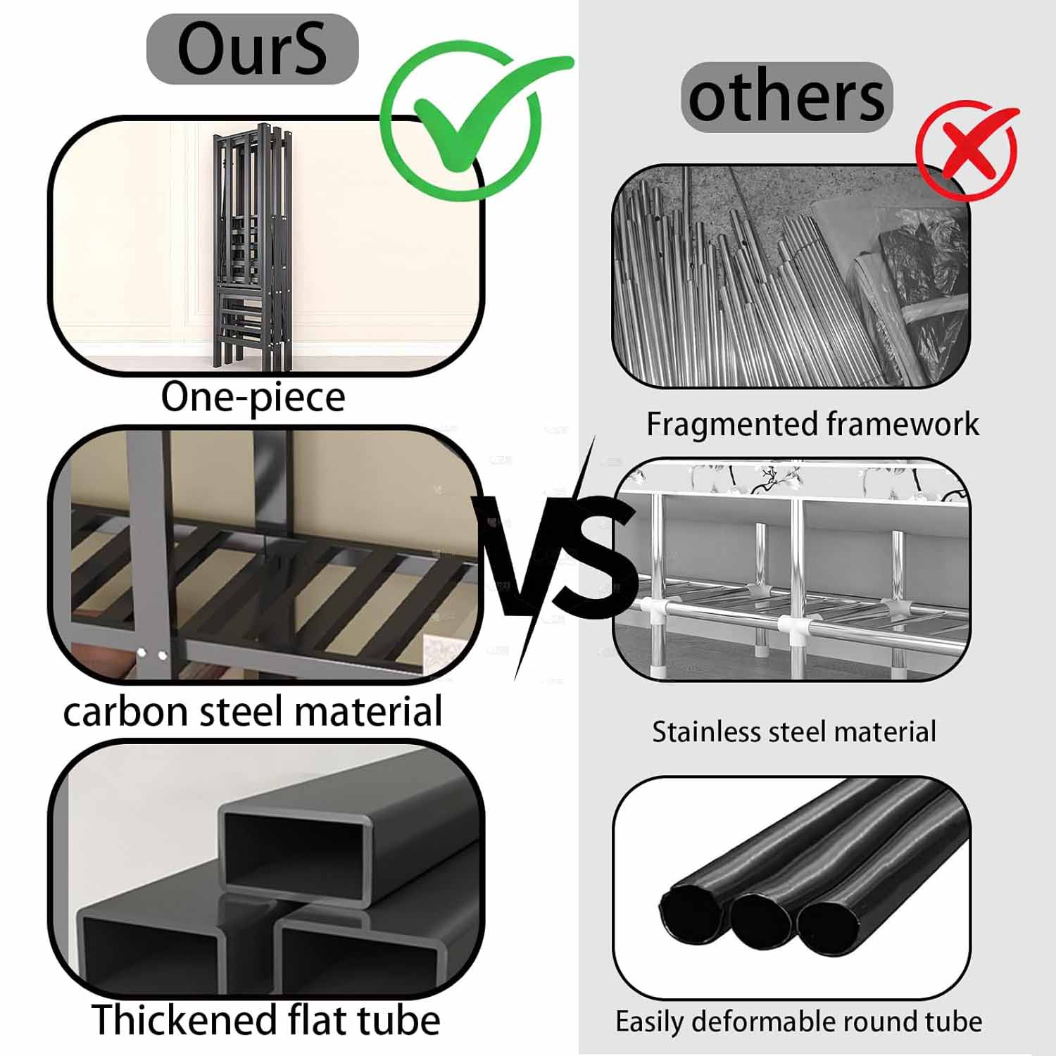 Easy Setup Foldable Portable Closet Wardrobe Gray Non-Woven 150cm Length with 22mm Black Steel Pipe, Large Capacity Sturdy Storage for Bedroom & Dorm