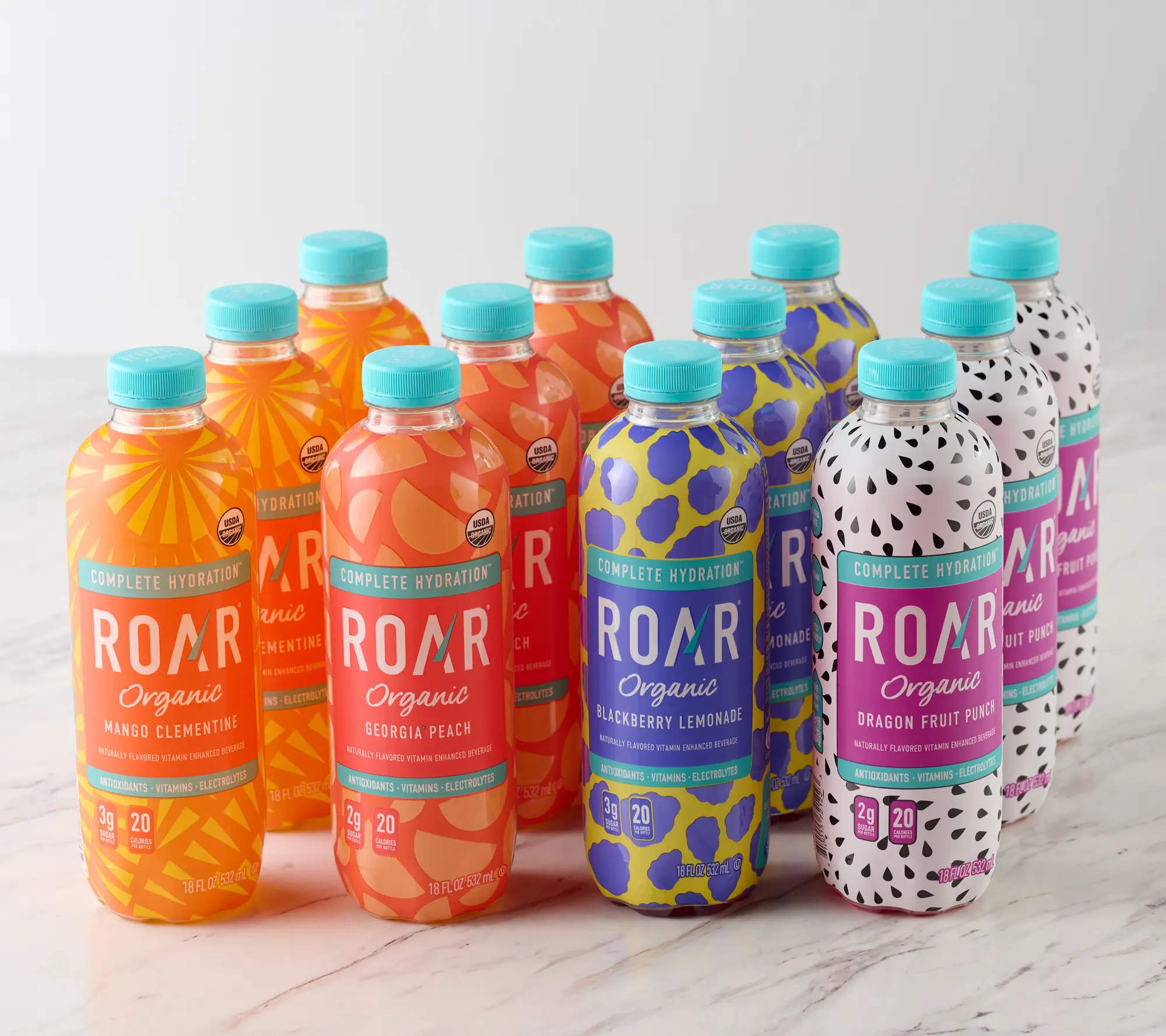Roar Organic (12) 18oz Btls Vitamin & Electrolyte Beverage Roar Organic (12) 18oz Btls Vitamin & Electrolyte Beverage