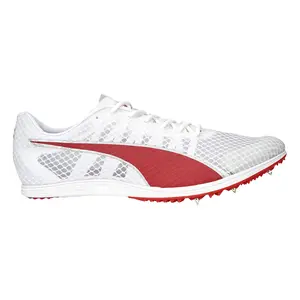 PUMA Mens Evospeed Distance 11 And Field Running Sneakers Shoes - White