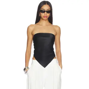 EAVES Paola Silk Scarf in Black