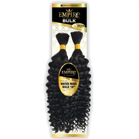 Sensationnel Empire Human Hair Braids - WATER WAVE BULK 18" / 22"