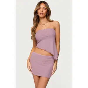 Edikted Women's Vivi Mesh Asymmetric Tube Top