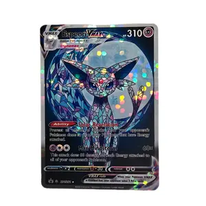 Espeon VMAX Moonpeon Stained-Glass Design Illustration Card Bubble pattern Edge to Edge Holographic Front Pokemon Standard English Back