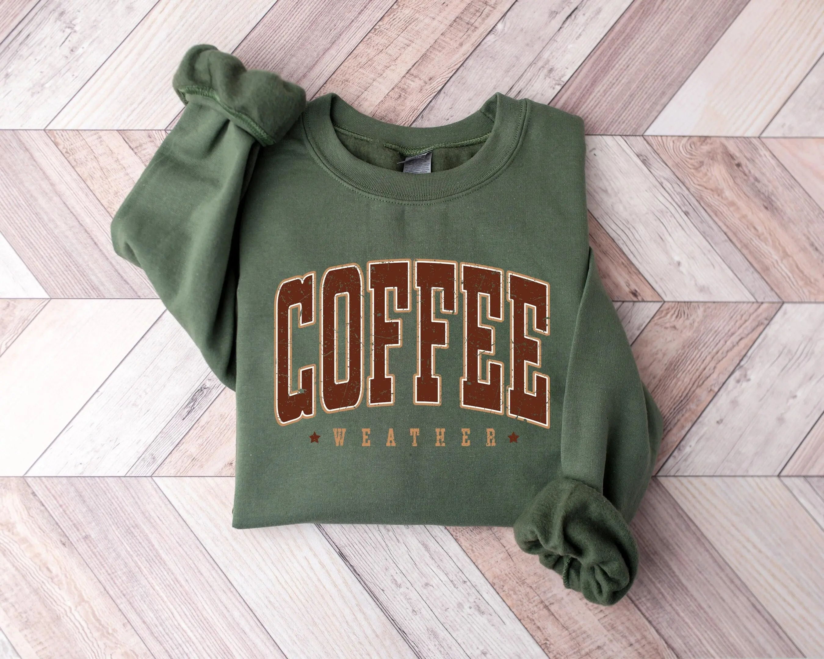 Coffee Weather Sweatshirt, Coffee Lover Crewneck, Autumn Women Shirt, Retro Fall Sweater, Retro Autumn Shirt
