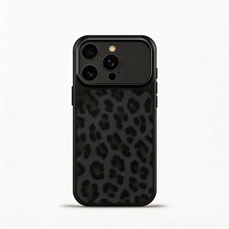 Glass Shockproof Electroplated Silver/Black Leopard Print iPhone 17ProMax Cover Precise Hole Alignment For Lens Frame 15ProMax Anti-yellow | 14ProMax Anti-fall | 13ProMax Ultra-thin Design 16ProMax AirPhoneCase
