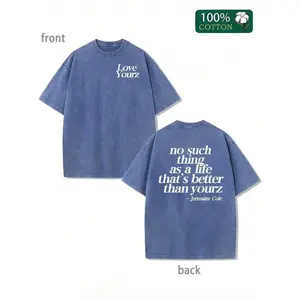 J. Cole Love Yourz Quote Graphic T-Shirt, Vintage Washed Distressed Oversized Hip Hop Streetwear Top, Retro Rap Lyric 100% Cotton Tee for Men Women, Hip Hop Fan Gift & Motivational Apparel