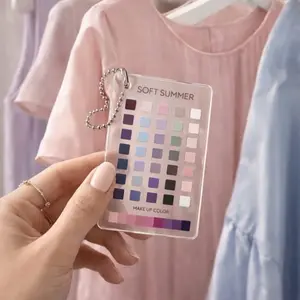 Seasonal Colour Palette Keychain, 12 Seasonal Color Acrylic Keychain | Personal Colour Analysis, Small Portable Personal Color Analysis Palette Swatch Card | Plastic Pocket Color Chart Guide & Gift