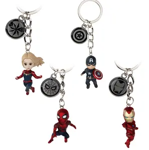 MARVEL Avengers Endgame Egg Keychain – Collectible 2-Inch Figure with Captain America, Spider-Man, Iron Man & Captain Marvel, Perfect Gift for Marvel Fans