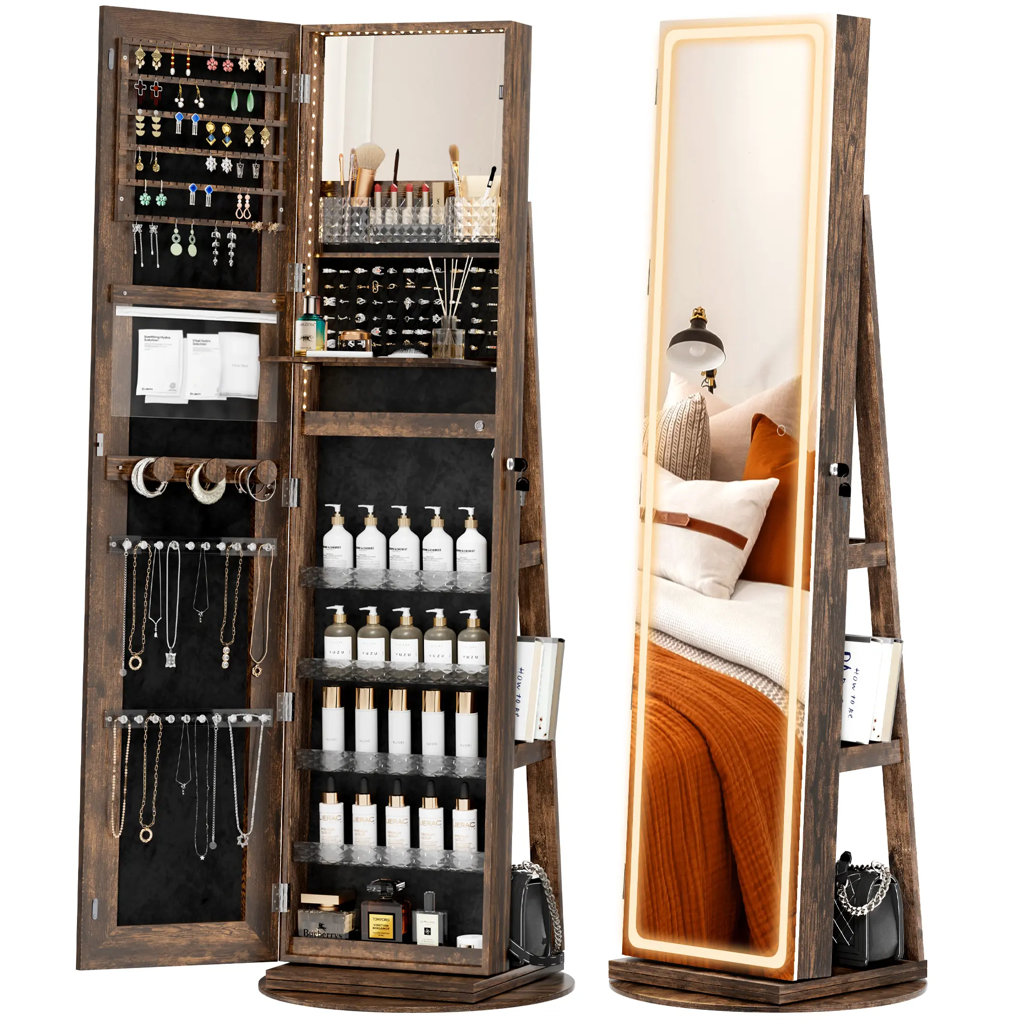 Brown-Exterior/Interior Adjustable Lights 