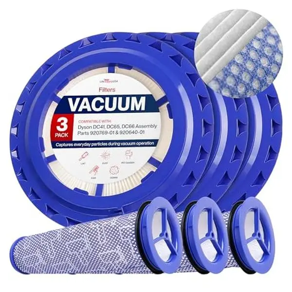DC41 HEPA Post-Motor Filter & Pre-Motor Filter Kit Replacement Compatible with Dyson DC41, DC65, DC66 Assembly Parts 920769-01 & 920640-01 by LifeSupplyUSA
