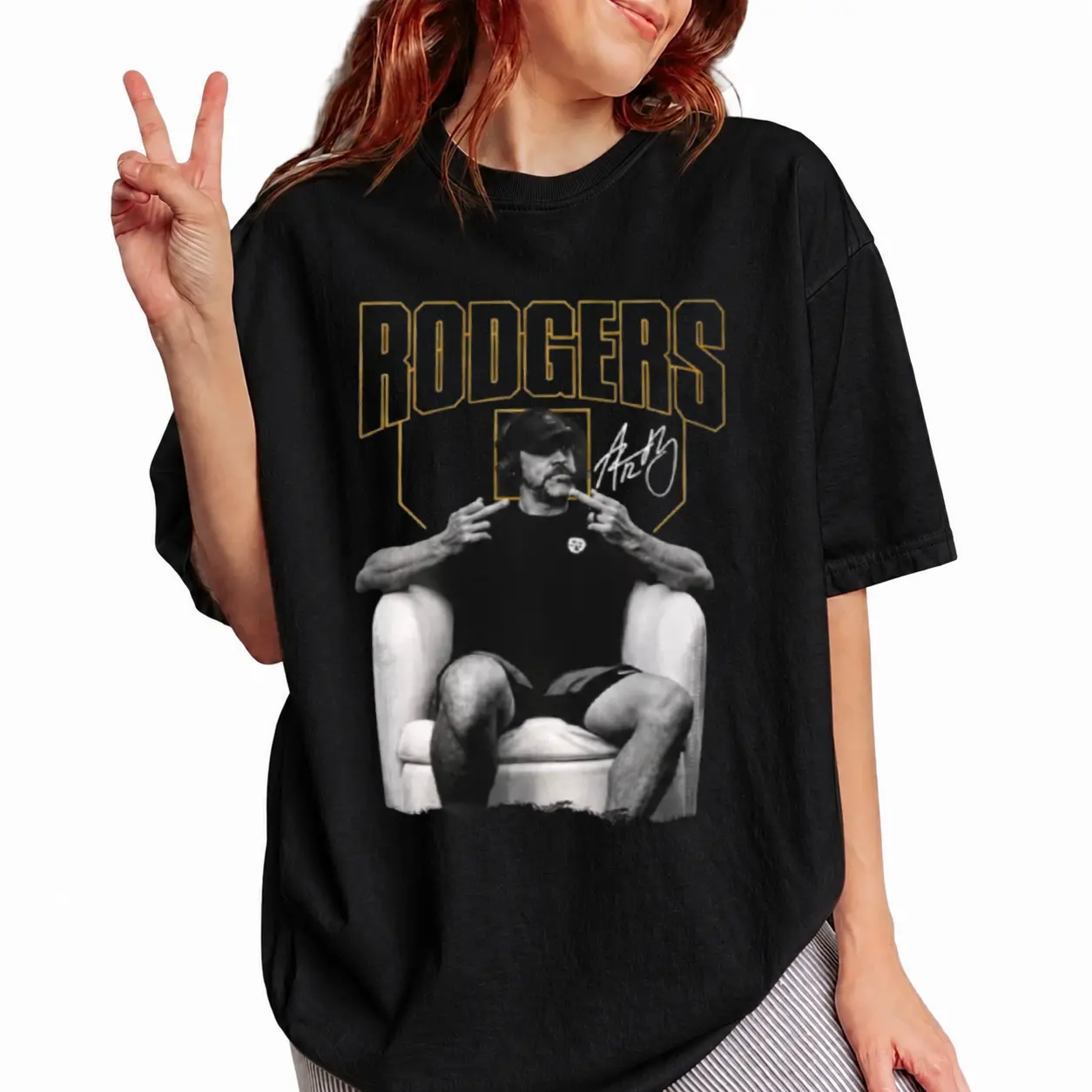 Rodgers F*ck Finger Shirt – Football Graphic Shirt with Bold  Finger Gesture and Signature Design