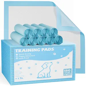 Disposable Dog Puppy Pee Pads – Leakproof & Quick Drying Training Pads for Potty Training, Incontinence, and Housebreaking – Super Absorbent Non-Slip Liners