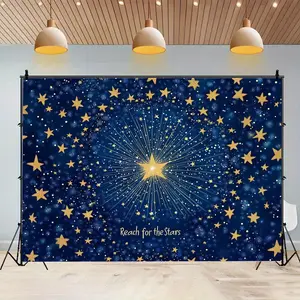 1pc 2D Flat Space View from a Window, High - Quality Photography Background, Theme Party Wallpaper, Fun Photo Booth Prop, Feet Decoration