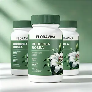 Floraviva Premium Rhodiola Rosea Root Capsules - Daily Pressure Management & Clear Thinking - All-Day Steady Natural Energy - Promote Cognitive Performance & Memory Function Support - 60 Count Capsules Brain Healthcare Fitness Supply