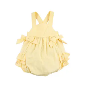 Yellow Gingham Skyler Bubble - Cute Ruffle Outfit for Baby & Toddler Girls