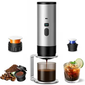 2026 NEW Portable Electric Italian Capsule Coffee Maker, Fully Automatic Wireless Heated Coffee Machine, Compact Home Use, Portable Outdoor Coffee Maker with LCD Display